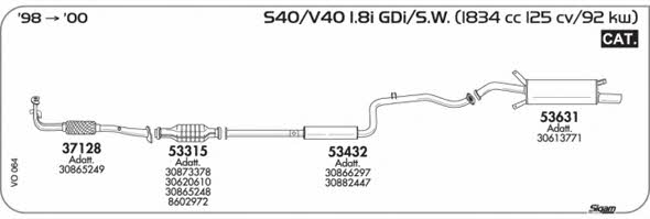 Sigam VO064 Exhaust system VO064: Buy near me in Poland at 2407.PL - Good price!