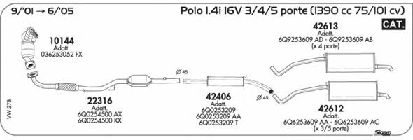 Sigam VW278 Exhaust system VW278: Buy near me in Poland at 2407.PL - Good price!