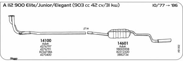 Sigam AB002 Exhaust system AB002: Buy near me in Poland at 2407.PL - Good price!