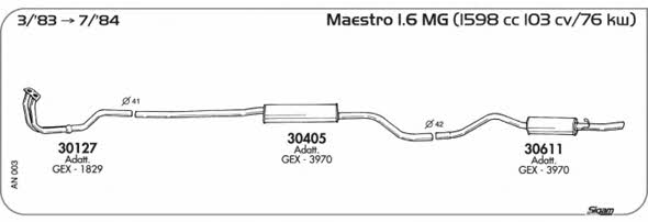 Sigam AN003 Exhaust system AN003: Buy near me in Poland at 2407.PL - Good price!