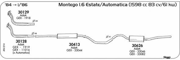 Sigam AN014 Exhaust system AN014: Buy near me in Poland at 2407.PL - Good price!