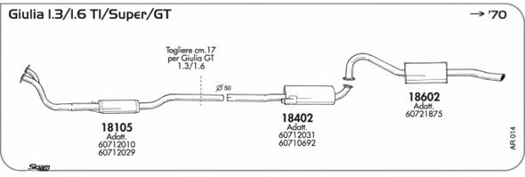 Sigam AR014 Система випуску відпрацьованих газів AR014: Приваблива ціна - Купити у Польщі на 2407.PL!