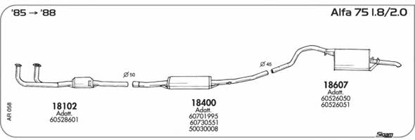 Sigam AR058 Система випуску відпрацьованих газів AR058: Приваблива ціна - Купити у Польщі на 2407.PL!