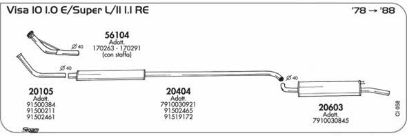 Sigam CI058 Exhaust system CI058: Buy near me in Poland at 2407.PL - Good price!