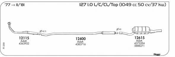 Sigam FI209 Exhaust system FI209: Buy near me in Poland at 2407.PL - Good price!