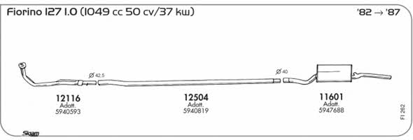 Sigam FI262 Система выпуска отработаных газов FI262: Отличная цена - Купить в Польше на 2407.PL!