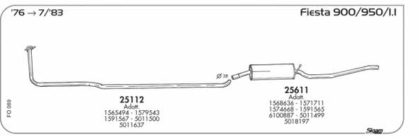 Sigam FO069 Exhaust system FO069: Buy near me in Poland at 2407.PL - Good price!