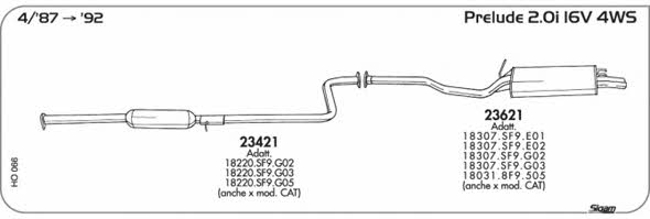 Sigam HO066 Система випуску відпрацьованих газів HO066: Приваблива ціна - Купити у Польщі на 2407.PL!