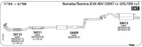 Sigam HY018 Система випуску відпрацьованих газів HY018: Приваблива ціна - Купити у Польщі на 2407.PL!