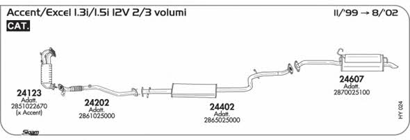 Sigam HY024 Exhaust system HY024: Buy near me in Poland at 2407.PL - Good price!
