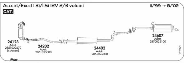 Sigam HY024 Система выпуска отработаных газов HY024: Отличная цена - Купить в Польше на 2407.PL!