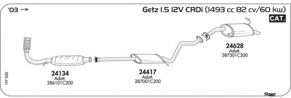 Sigam HY035 Exhaust system HY035: Buy near me in Poland at 2407.PL - Good price!