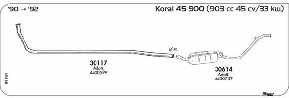 Sigam IN004 Система випуску відпрацьованих газів IN004: Приваблива ціна - Купити у Польщі на 2407.PL!