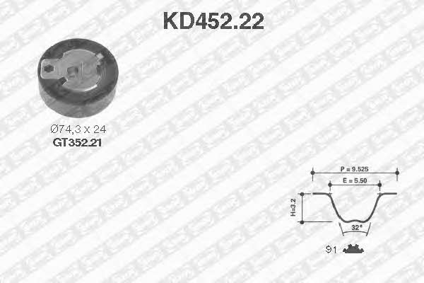 SNR KD45222 Комплект ремня ГРМ KD45222: Отличная цена - Купить в Польше на 2407.PL!