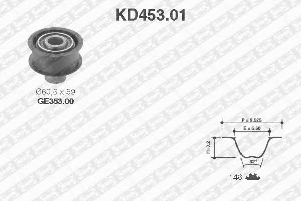 SNR KD453.01 Комплект ремня ГРМ KD45301: Отличная цена - Купить в Польше на 2407.PL!