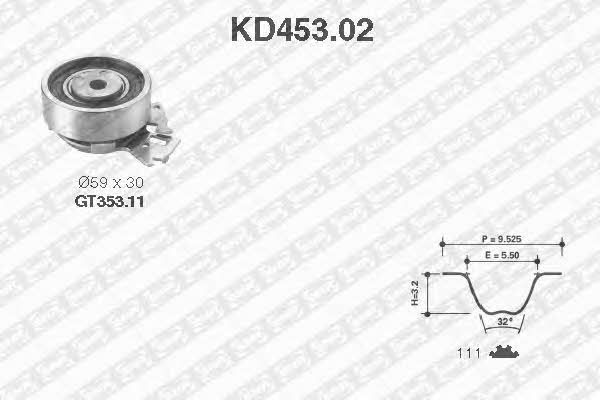 SNR KD45302 Комплект ремня ГРМ KD45302: Отличная цена - Купить в Польше на 2407.PL!