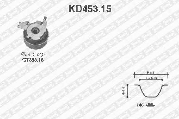SNR KD45315 Комплект ремня ГРМ KD45315: Отличная цена - Купить в Польше на 2407.PL!