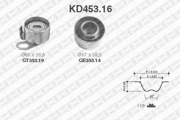 SNR KD45316 Timing Belt Kit KD45316: Buy near me in Poland at 2407.PL - Good price!