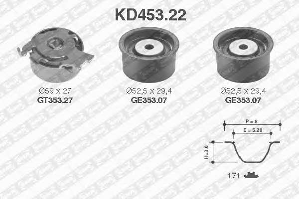 SNR KD45322 Комплект ремня ГРМ KD45322: Отличная цена - Купить в Польше на 2407.PL!