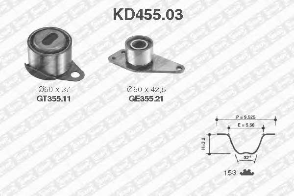 SNR KD455.03 Комплект ремня ГРМ KD45503: Купить в Польше - Отличная цена на 2407.PL!