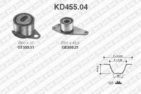 SNR KD45504 Комплект ремня ГРМ KD45504: Отличная цена - Купить в Польше на 2407.PL!