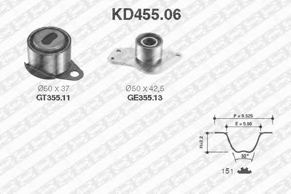 SNR KD455.06 Timing Belt Kit KD45506: Buy near me in Poland at 2407.PL - Good price!