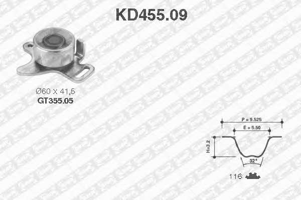 SNR KD455.09 Timing Belt Kit KD45509: Buy near me in Poland at 2407.PL - Good price!