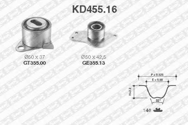 SNR KD455.16 Комплект ремня ГРМ KD45516: Отличная цена - Купить в Польше на 2407.PL!