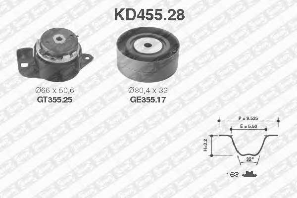 SNR KD45528 Комплект ремня ГРМ KD45528: Отличная цена - Купить в Польше на 2407.PL!
