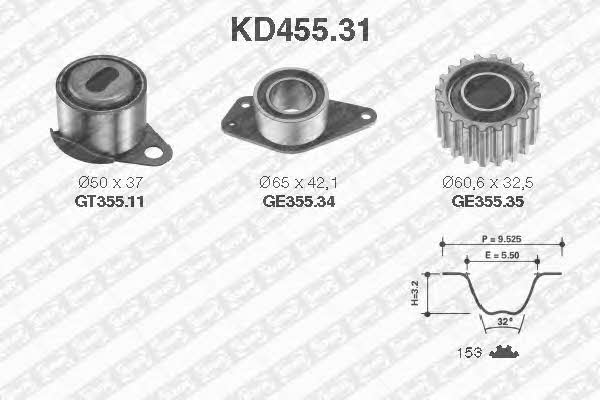 SNR KD45531 Комплект ремня ГРМ KD45531: Отличная цена - Купить в Польше на 2407.PL!