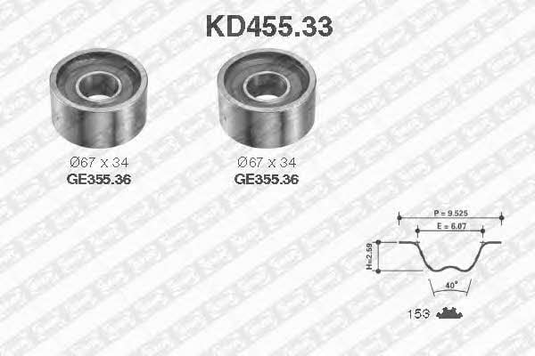 SNR KD455.33 Комплект ремня ГРМ KD45533: Отличная цена - Купить в Польше на 2407.PL!