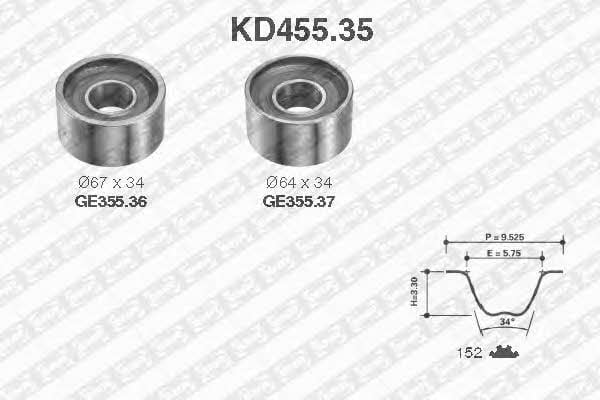 SNR KD45535 Комплект ремня ГРМ KD45535: Отличная цена - Купить в Польше на 2407.PL!