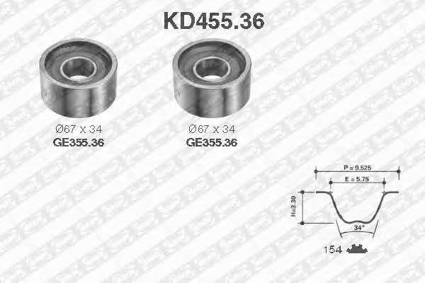SNR KD45536 Комплект зубчастих ременів KD45536: Приваблива ціна - Купити у Польщі на 2407.PL!