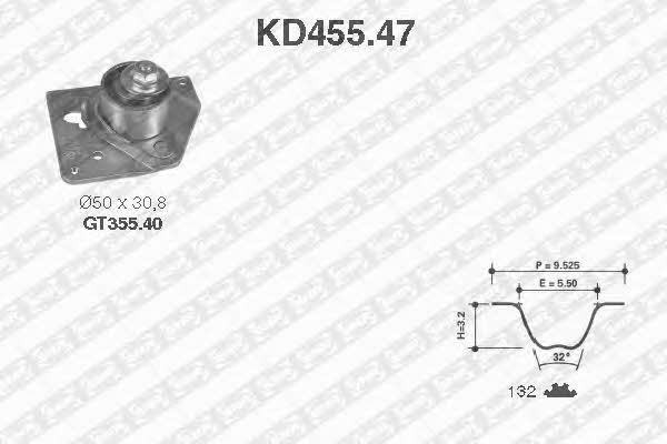 SNR KD45547 Комплект зубчастих ременів KD45547: Приваблива ціна - Купити у Польщі на 2407.PL!