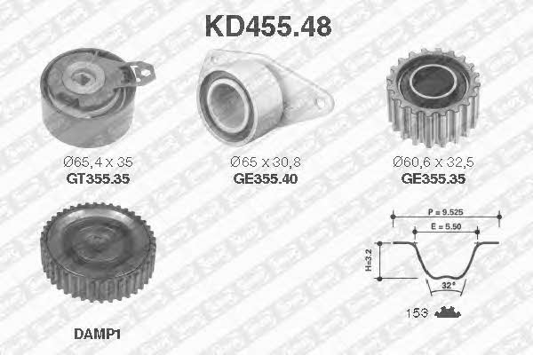SNR KD45548 Комплект ремня ГРМ KD45548: Отличная цена - Купить в Польше на 2407.PL!