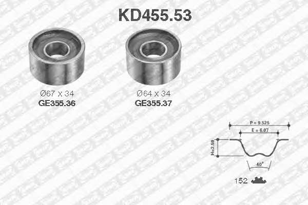 SNR KD455.53 Timing Belt Kit KD45553: Buy near me in Poland at 2407.PL - Good price!