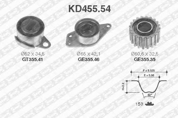 SNR KD45554 Комплект ремня ГРМ KD45554: Отличная цена - Купить в Польше на 2407.PL!