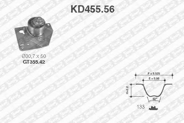 SNR KD45556 Zestaw paska rozrządu KD45556: Atrakcyjna cena w Polsce na 2407.PL - Zamów teraz!