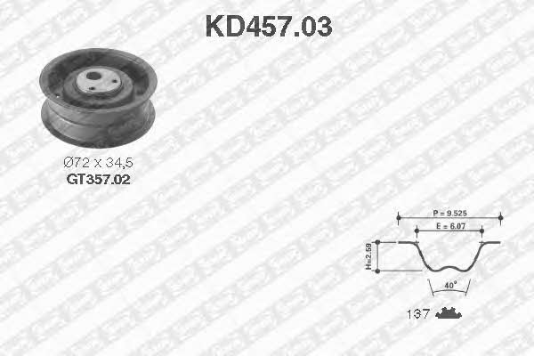 SNR KD457.03 Комплект ремня ГРМ KD45703: Купить в Польше - Отличная цена на 2407.PL!