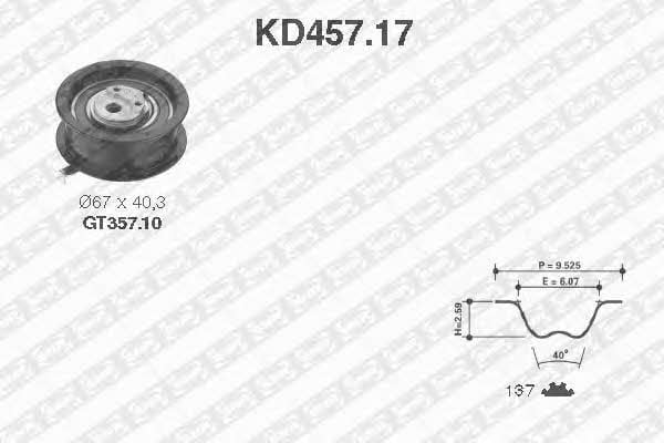 SNR KD457.17 Timing Belt Kit KD45717: Buy near me in Poland at 2407.PL - Good price!