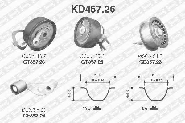 SNR KD45726 Комплект зубчастих ременів KD45726: Приваблива ціна - Купити у Польщі на 2407.PL!