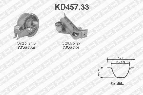SNR KD45733 Комплект ремня ГРМ KD45733: Отличная цена - Купить в Польше на 2407.PL!