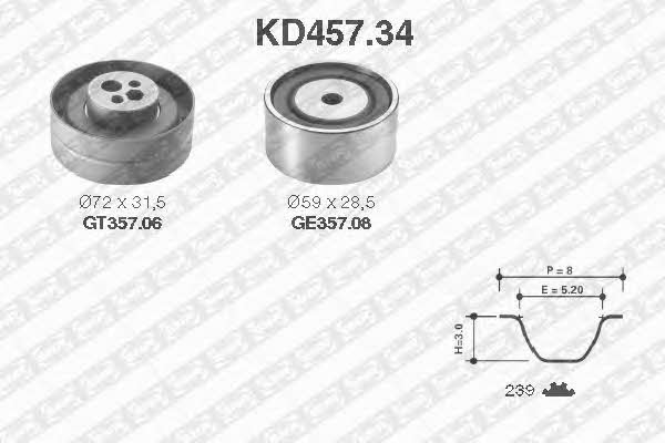 SNR KD45734 Timing Belt Kit KD45734: Buy near me in Poland at 2407.PL - Good price!
