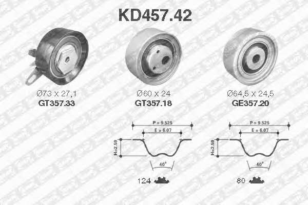 SNR KD457.42 Timing Belt Kit KD45742: Buy near me in Poland at 2407.PL - Good price!