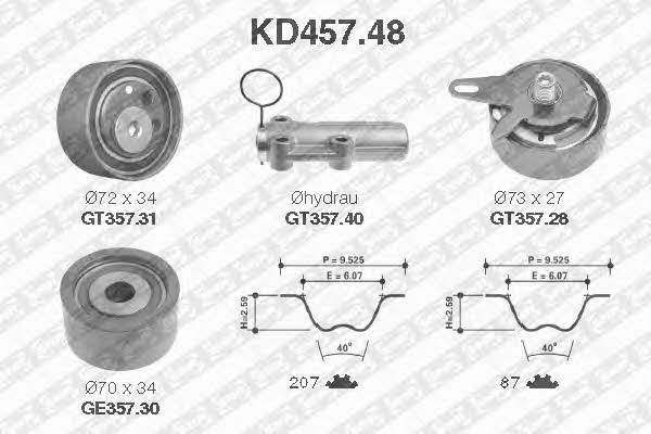 SNR KD45748 Комплект ремня ГРМ KD45748: Купить в Польше - Отличная цена на 2407.PL!