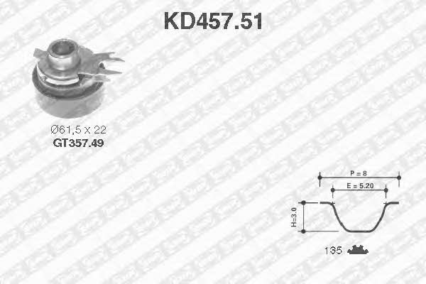 SNR KD45751 Комплект ремня ГРМ KD45751: Отличная цена - Купить в Польше на 2407.PL!