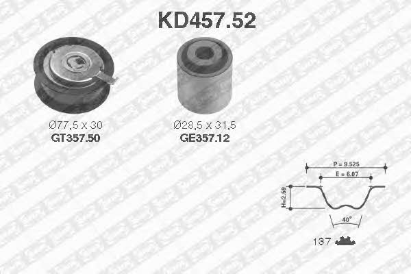 SNR KD45752 Комплект зубчастих ременів KD45752: Приваблива ціна - Купити у Польщі на 2407.PL!