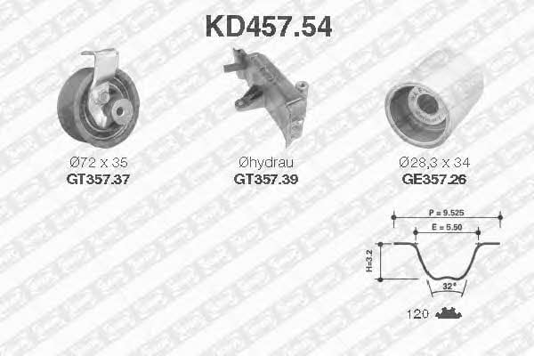 SNR KD45754 Комплект ремня ГРМ KD45754: Отличная цена - Купить в Польше на 2407.PL!