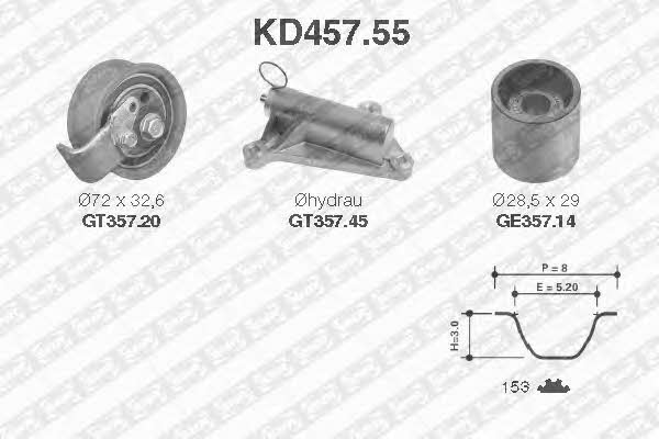 SNR KD45755 Комплект ремня ГРМ KD45755: Отличная цена - Купить в Польше на 2407.PL!