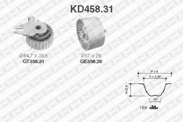 SNR KD45831 Timing Belt Kit KD45831: Buy near me in Poland at 2407.PL - Good price!